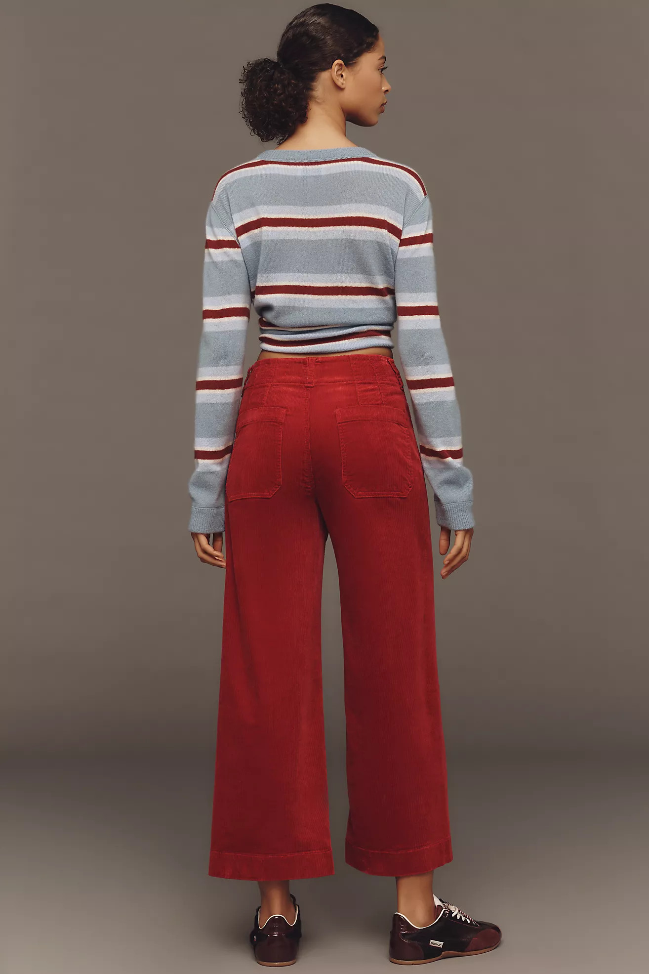 Colette Corduroy Cropped Wide Leg Pants | Anthropologie (US)