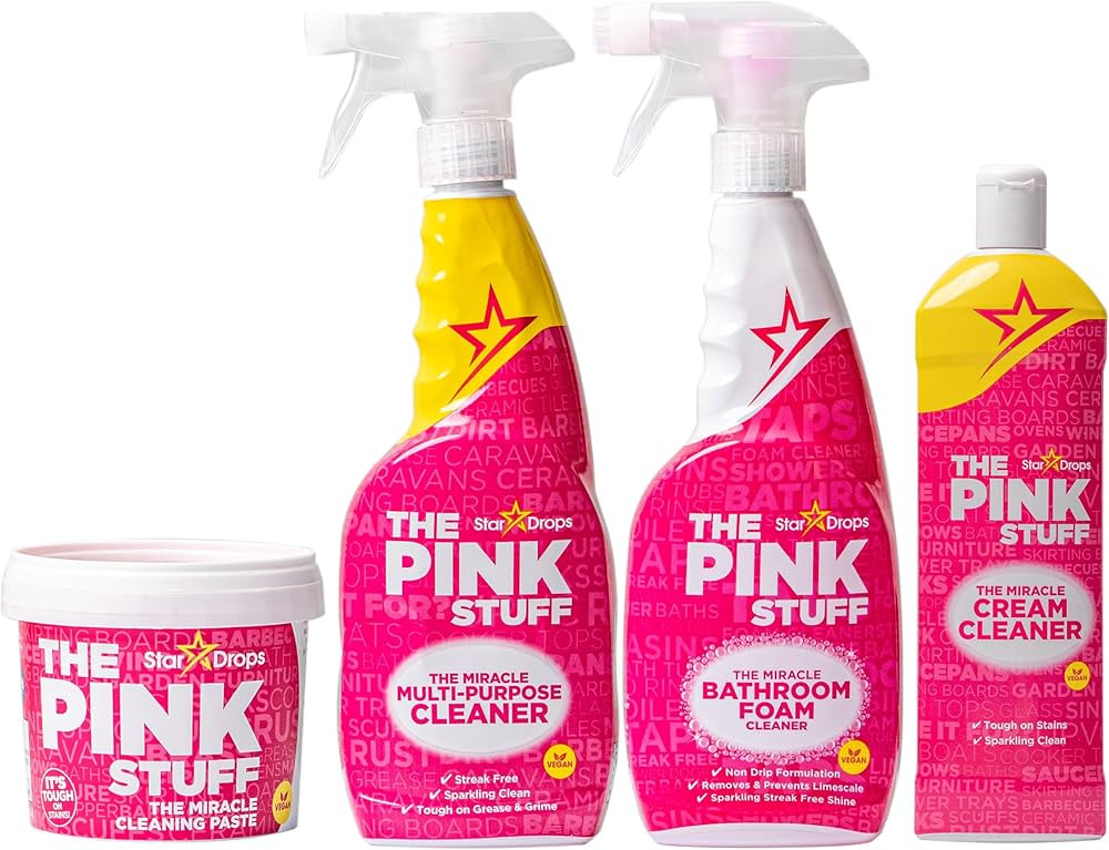Stardrops - The Pink Stuff - Miracle Cleaning Ultimate Bundle – Paste, Multi-Purpose Spray, Bat... | Amazon (US)