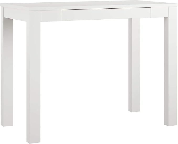 AmazonBasics Wooden Desk with Drawer - 39-Inch, White, BIFMA Certified | Amazon (US)