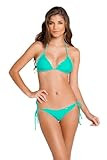 Luli Fama Women's Cosita Buena Wavy Triangle Bikini Top, Sexy Siren, Small | Amazon (US)