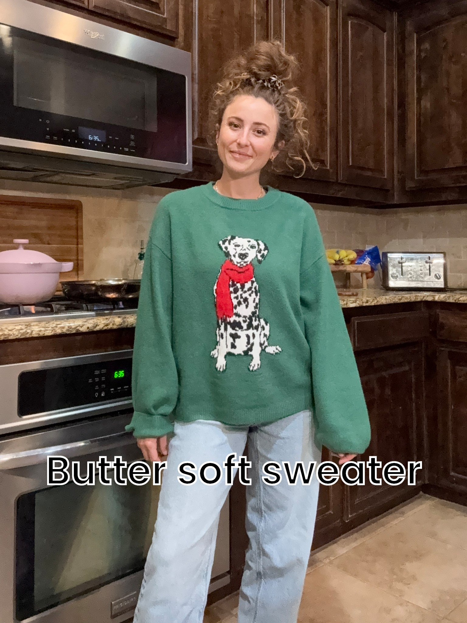 Wearing medium in this target Christmas sweater 