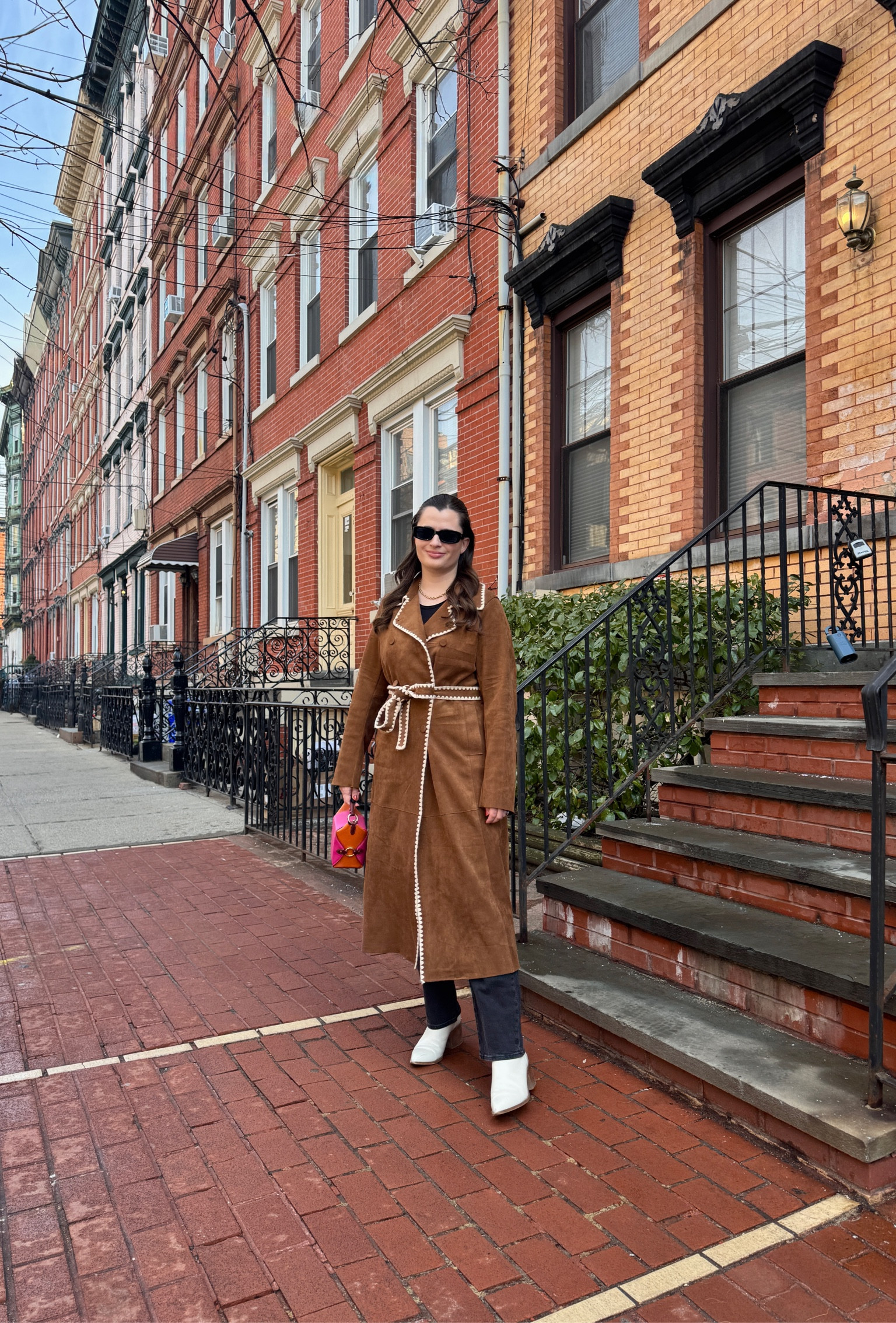 Pairing a suede trench coat with some neutral accessories and then adding a colorful handbag! I linked some similar options and this trench coat is on sale right now  

#LTKStyleTip #LTKShoeCrush #LTKFindsUnder100
