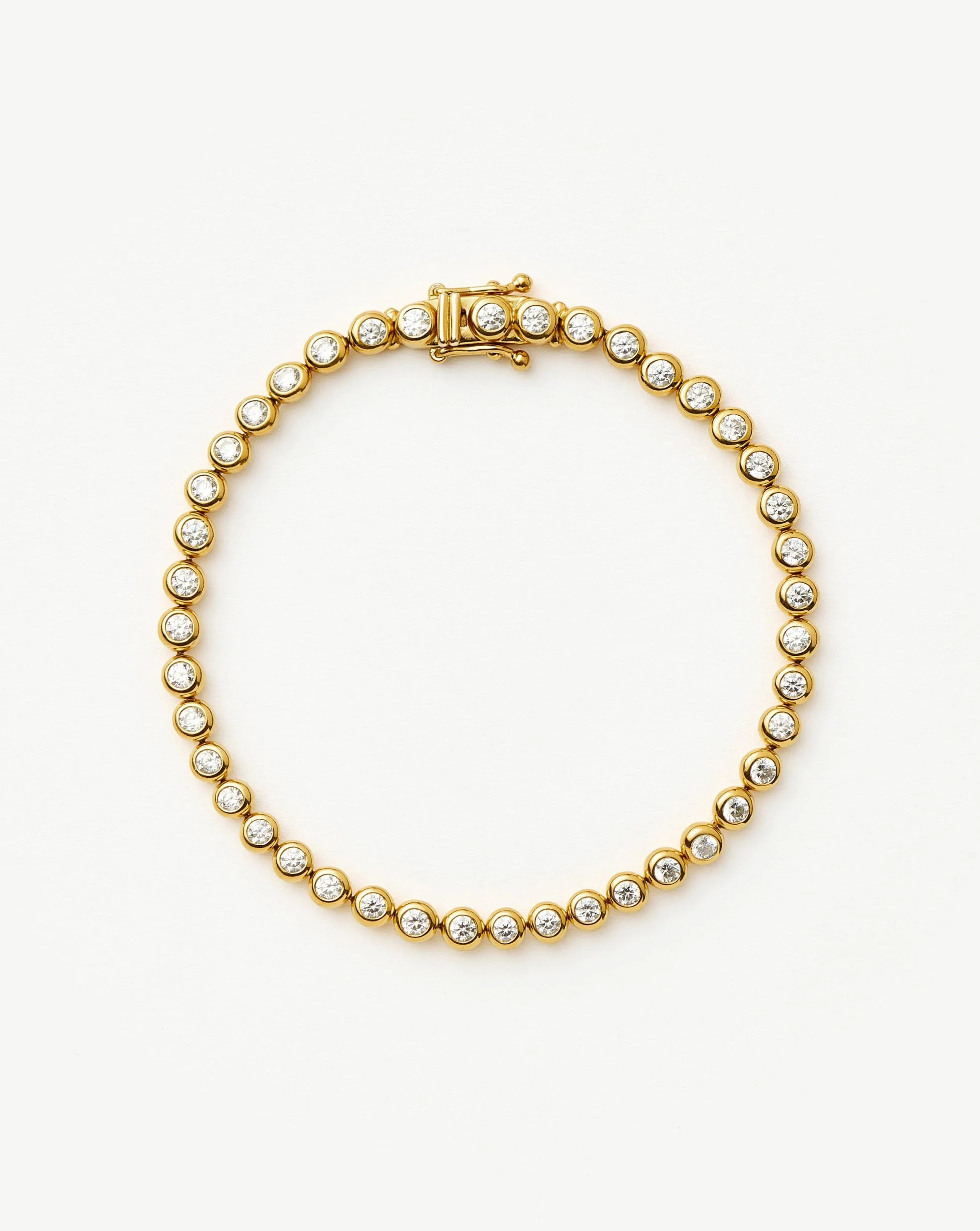 Tennis Round Bracelet - 18ct Gold Vermeil Cubic Zirconia | Missoma UK