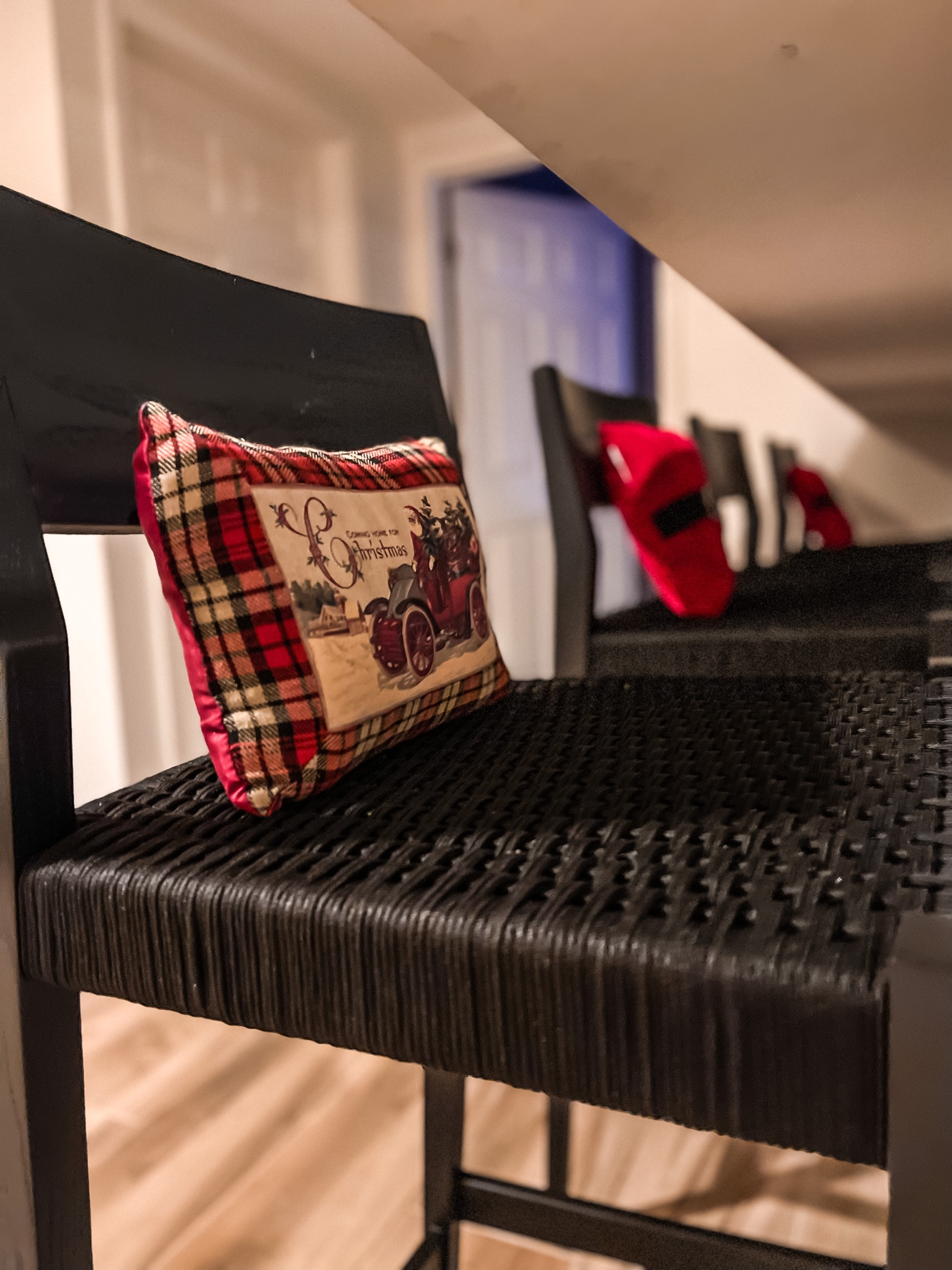 Black rope weave solid wood barstools and counter stools 
#ltkhome #ltkfamily 

#LTKSeasonal #LTKsalealert #LTKFind