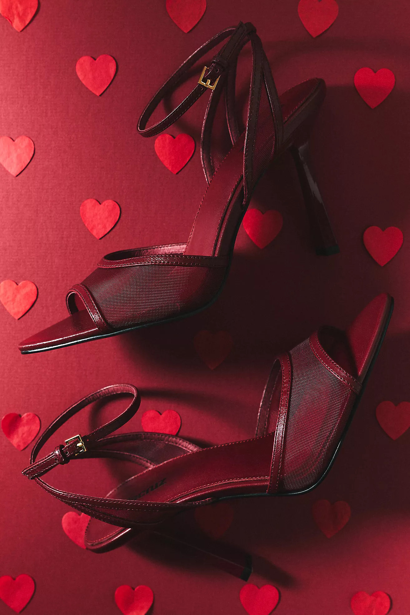 Lola Cruz Mesh Open-Toe Mesh Heels | Anthropologie (US)