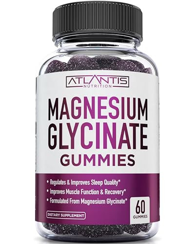 Atlantis Nutrition Magnesium Glycinate Gummies 700mg – Vegan Magnesium Glycinate for Kids & Adults – Muscle Support & Enhanced Sleep - Delicious Grape Flavor - for Whole Family - 60 Count | Amazon (US)