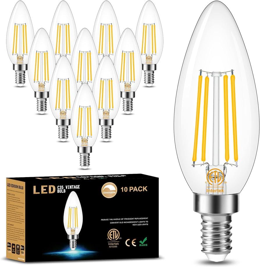 Cotanic E12 LED Bulb Dimmable 3000K Soft White, LED Candelabra Bulbs 60Watt Equivalent, Small Bas... | Amazon (US)