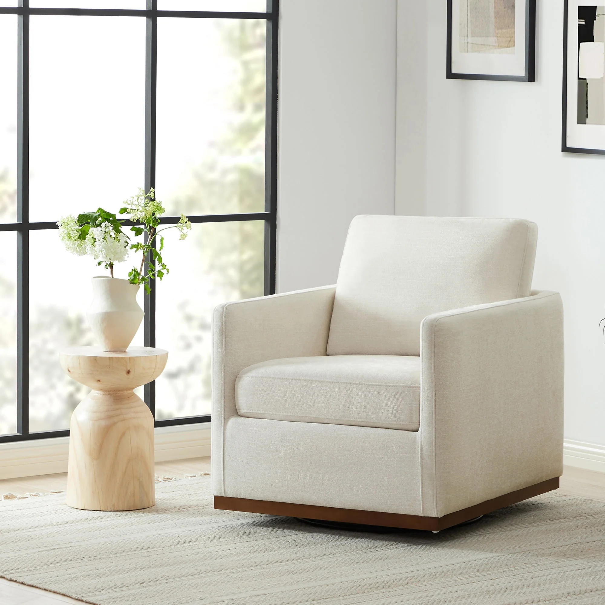 Henry Fabric Swivel Accent Chair|Sleek, Comfortable & Versatile | Chita