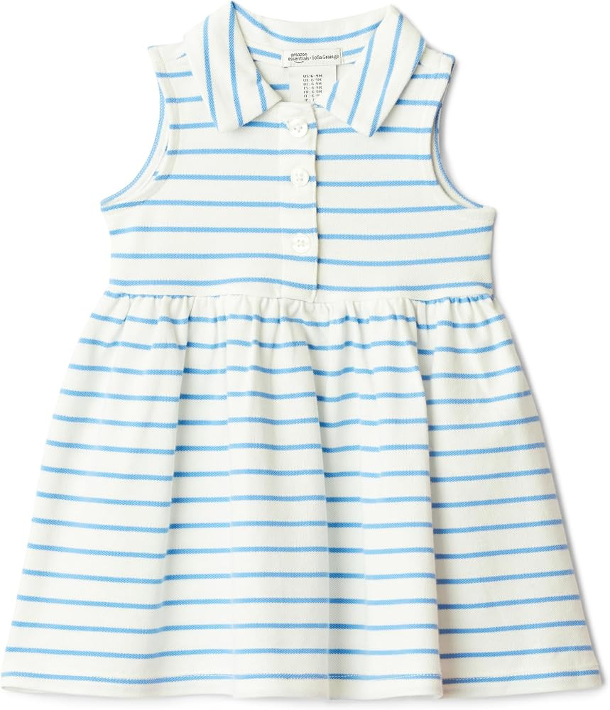 Amazon Essentials x Sofia Grainge Toddlers and Baby Girls' Cotton Pique Sleeveless Dress | Amazon (US)