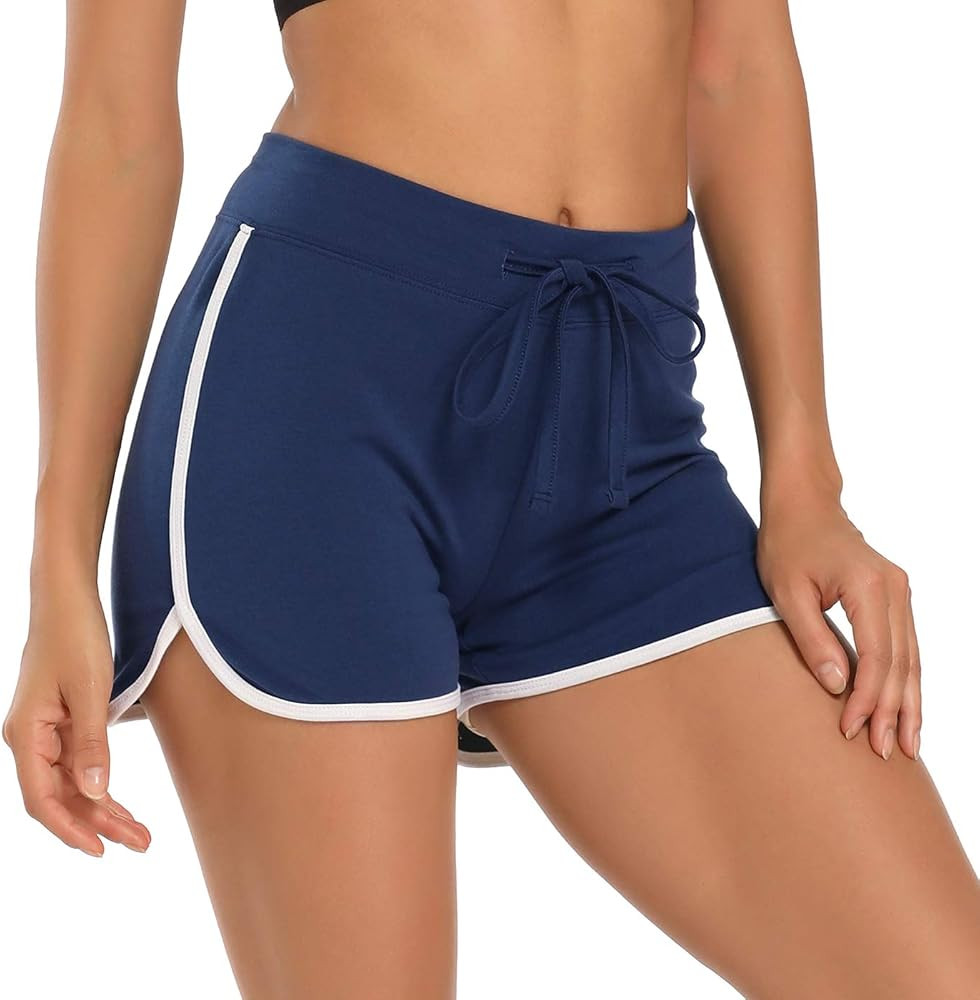HDE Women's Retro Fashion Dolphin Running Workout Shorts | Amazon (US)
