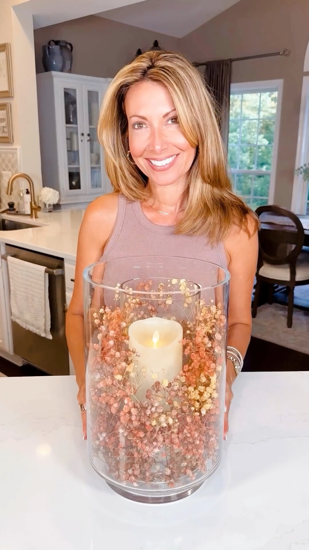 Fall-Colored Baby’s Breath Candle Centerpiece 🍂✨so simple, stunning! I spray-painted baby’s breath in warm autumn tones to create this delicate, dreamy candle centerpiece. It’s a beautiful way to bring in a natural, seasonal feel—without needing actual fall leaves just yet.

Perfect for early autumn tablescapes, Halloween parties, weddings, or just giving your space that soft, romantic fall touch—now and later.

#fallarrangement #babysbreath #falloween #diyfalldecor 

#LTKSeasonal #LTKHome #LTKStyleTip