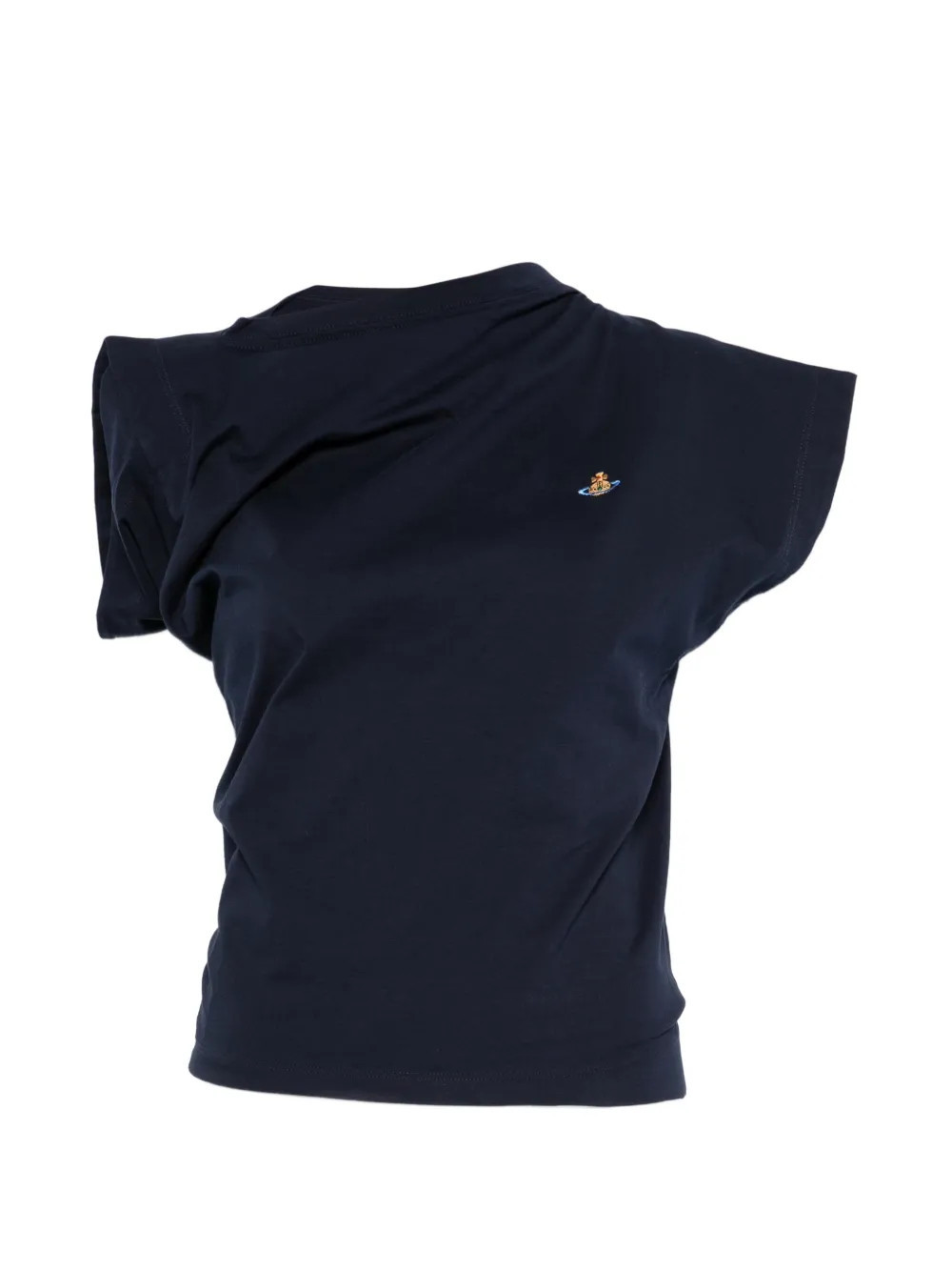 Vivienne Westwood Hebo asymmterical-neck T-shirt - Blue | Farfetch Global