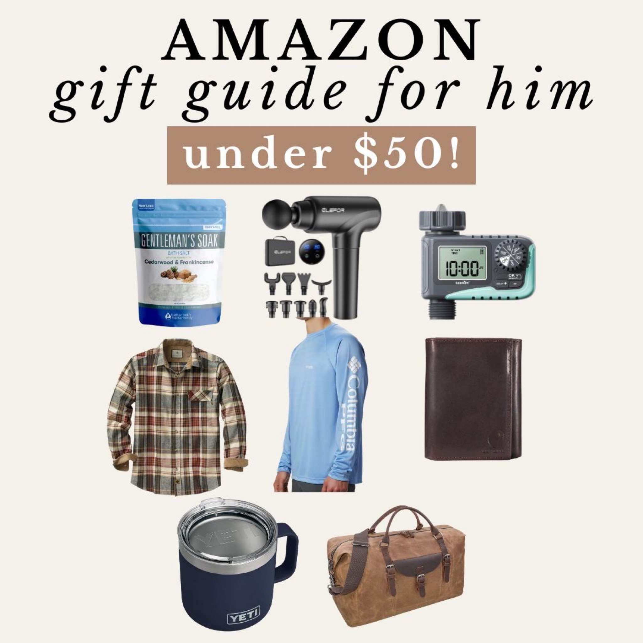 Amazon gift guide for him, gift guide for him under $50

#LTKfindsunder50 #LTKHoliday #LTKGiftGuide