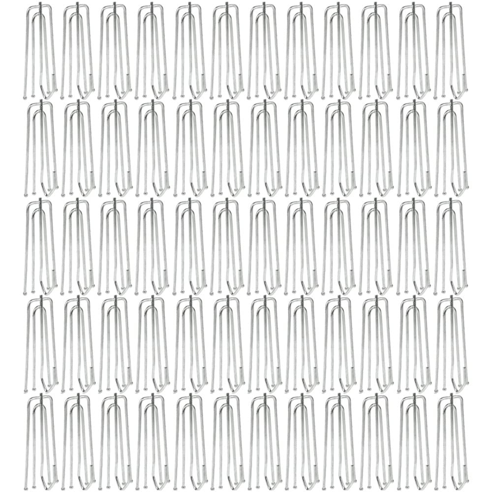 60 ​Pack Stainless Steel Shower Curtain Hooks Pleater Tape Hook Traverse 4 Prongs Pleat Pinch M... | Amazon (CA)