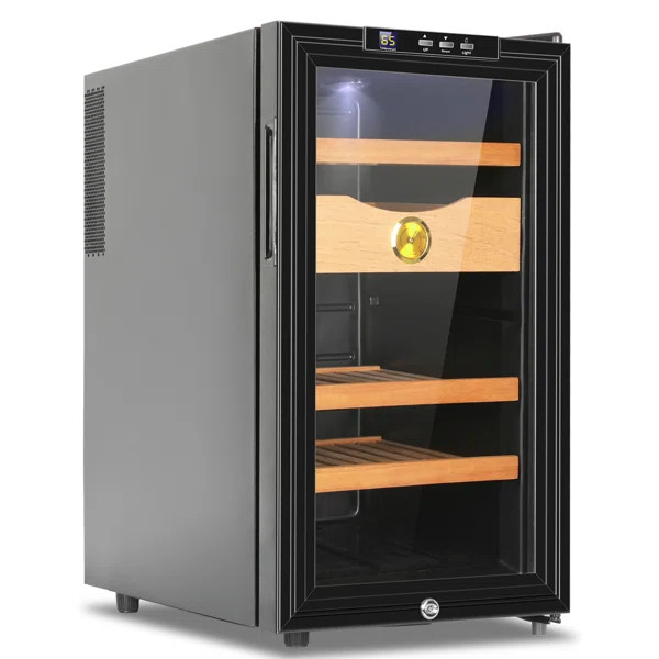 48L/1.7 Cu.Ft Electronic Cooler Humidor 300 Capacity Electric Humidor with Spanish Cedar Wood She... | Wayfair North America
