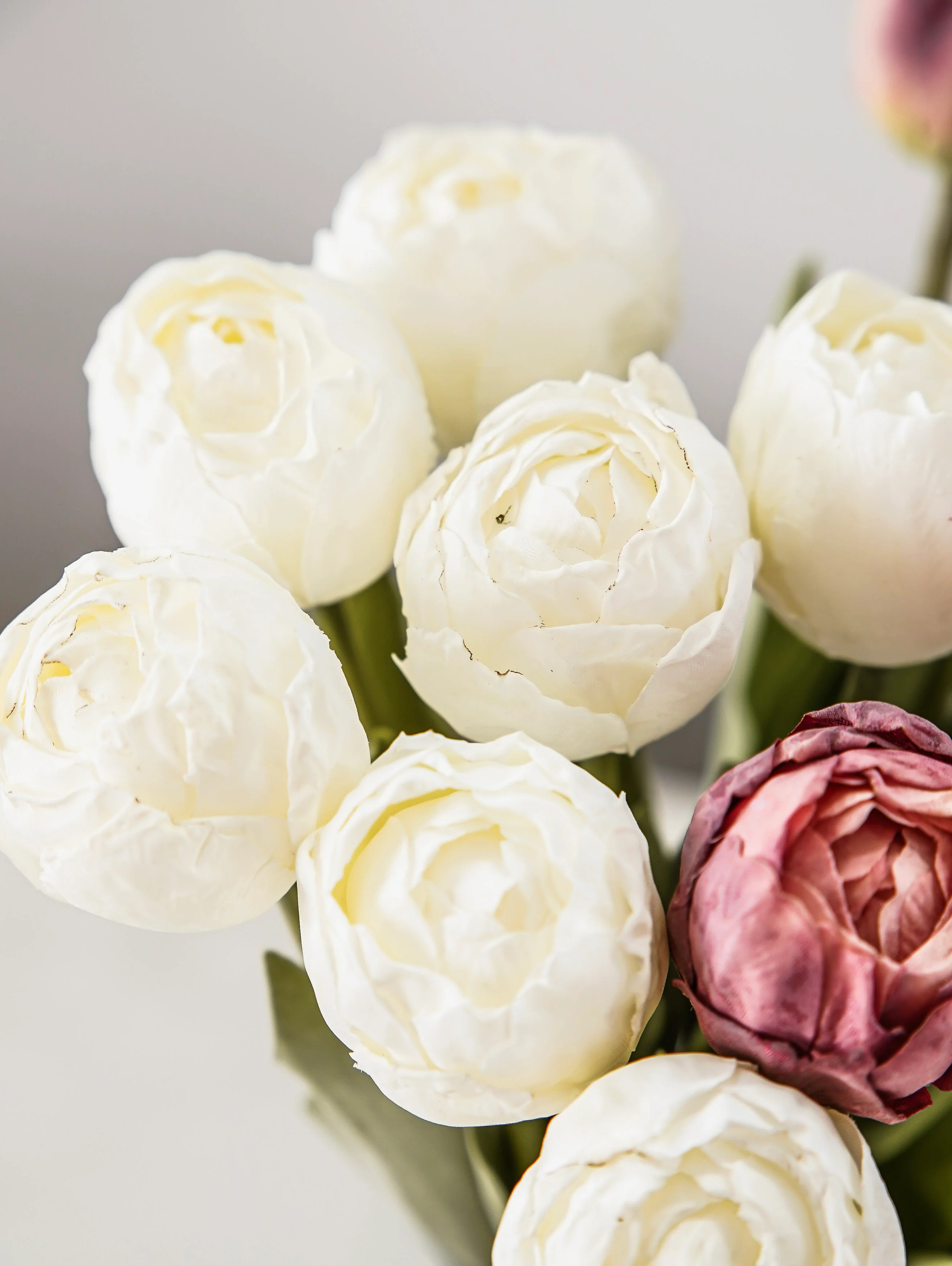 Dried-Look White Tulip Bunch | MJHome
