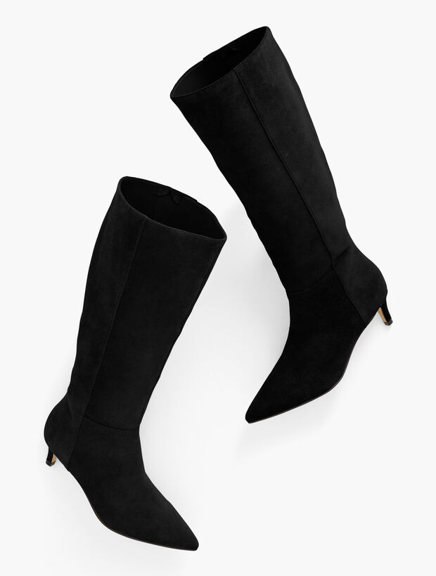Kait Suede Kitten Heel Boots | Talbots