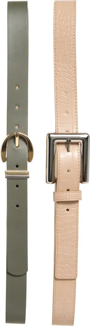 Steve Madden 2-for-1 Assorted Faux Leather Belts | Nordstromrack | Nordstrom Rack