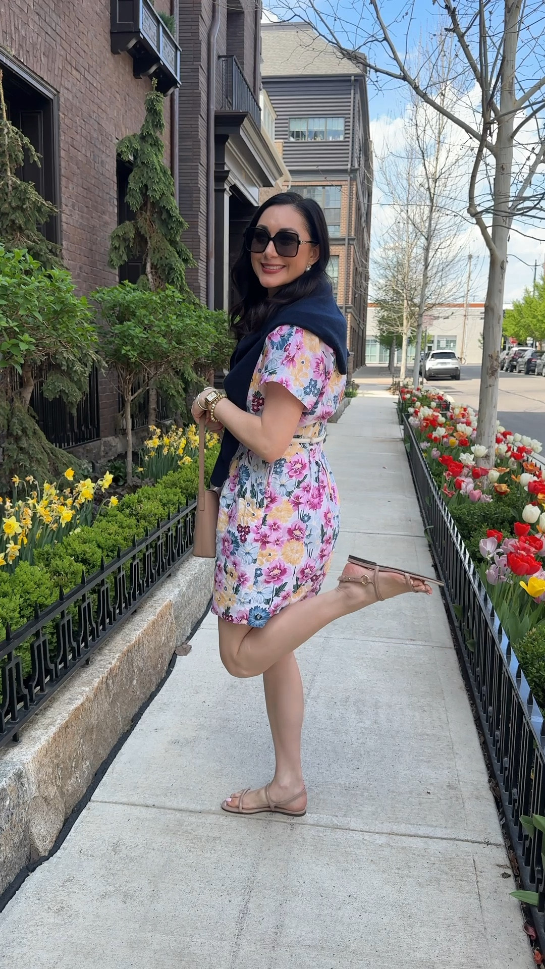 Spring outfit 🩷 My shirt dress is 40% off and would be perfect to wear all spring and summer long!

Floral mini dress size 4, fits slightly big 
Navy cashmere sweater 
Nude sandals size 7, TTS

Weekend outfit 
Brunch outfit 
Everyday outfit 
Spring dress 
Summer dress 
Vacation dress 
Floral dress 




#LTKSeasonal #LTKSaleAlert #LTKTravel