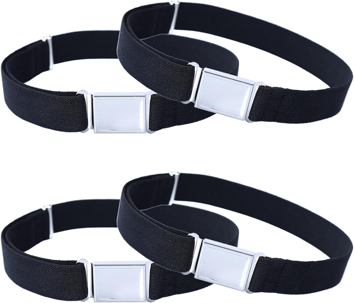 4PCS Kids Boys Adjustable Magnetic Belt - Elastic Belt with Easy Magnetic Buckle | Amazon (US)