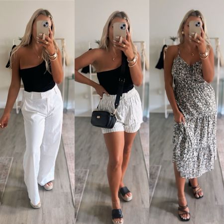 Loving these neutral black and white Walmart finds! the linen pants and shorts are perfect and the tank is amazing perfect summer outfits! 

Tank- small
Pants-6
Shorts- Small (could have done XS)
Dress- small (could have done XS!) 

Shoes are comfortable and true to size

Vacation outfits 
Europe outfits 
Casual dresses 
Casual dress 
Midsize fashion 
Petite fashion 

#LTKStyleTip #LTKMidsize #LTKFindsUnder50