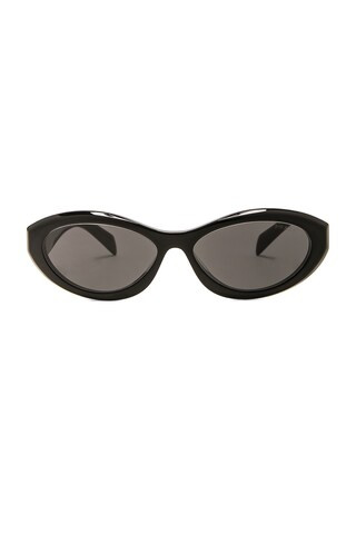Prada Oval Sunglasses in Black from Revolve.com | Revolve Clothing (Global)