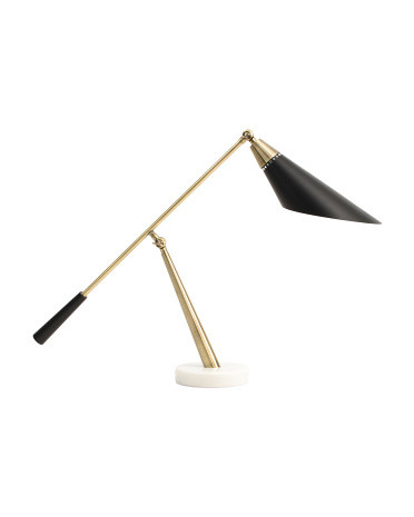 22in Twain Modern Metal Marble Table Lamp | Marshalls