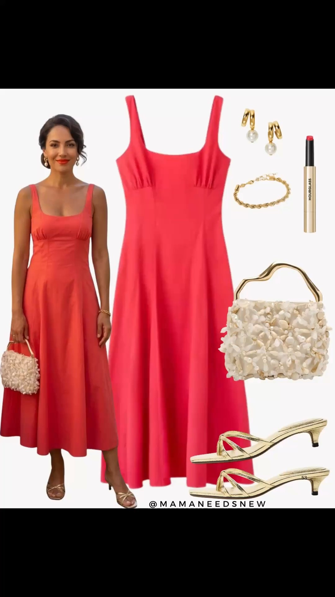 A spring outfit with a midi dress, kitten heels, top handle beaded bag ❤️

#LTKootd #LTKSeasonal #LTKSaleAlert