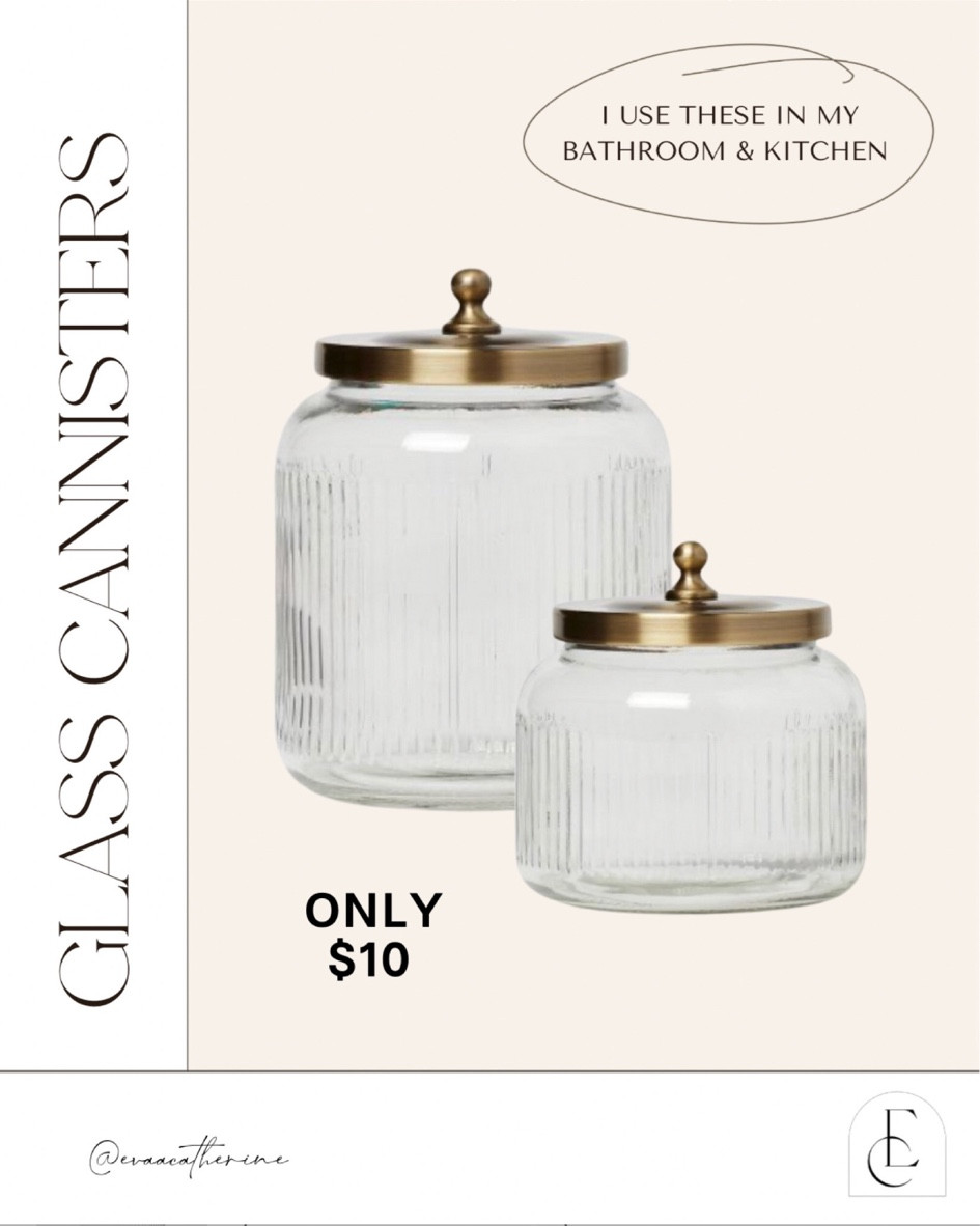 These ribbed glass jars have become a favorite in our household 🤍 we use them for qtips in our bathroom and to hold coffee pods and dog treats in the kitchen 🤍🐾

#LTKSaleAlert #LTKBacktoSchool #LTKHome