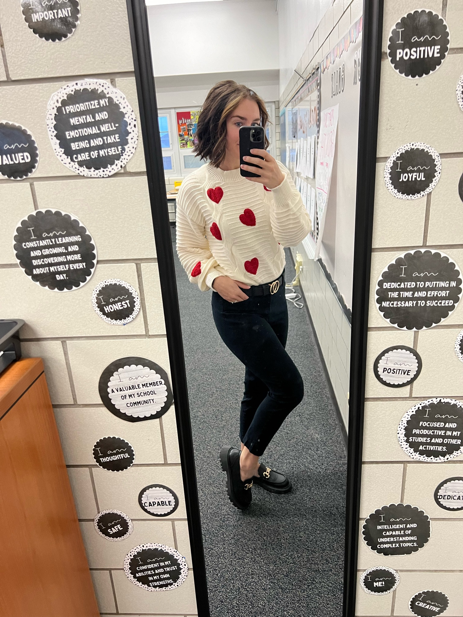 Teacher #ootd

#heartsweater #valentinesdayfit #workwear #workoutfit #teacherfit #teacheroutfit #loafers #sweaterseason

#LTKfindsunder50 #LTKSeasonal #LTKworkwear