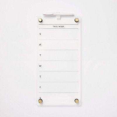 8"x16" This Week Acrylic Dry Erase Calendar - Threshold™ | Target