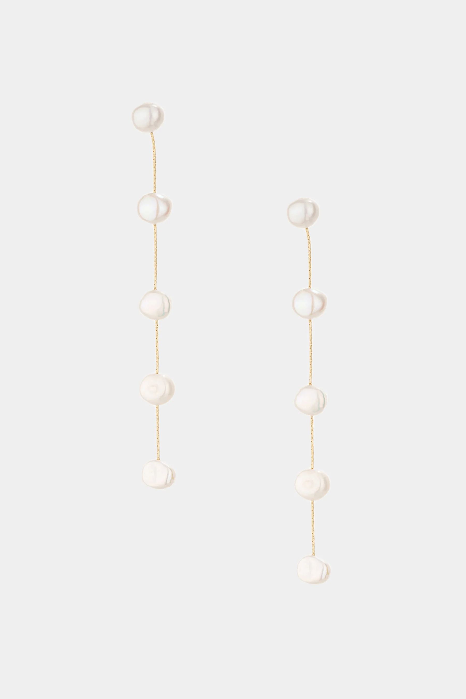 Ettika Dripping Pearl Delicate Drop 18k Plated Earrings in Gold One Lord & Taylor | Lord & Taylor
