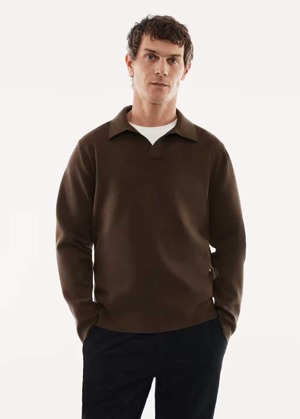 Breathable fine-knit polo shirt | MANGO (US)