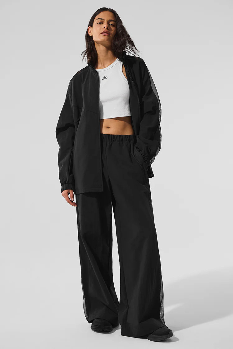 High-Waist Origin Wide Leg Track Pant | Alo Yoga (US)