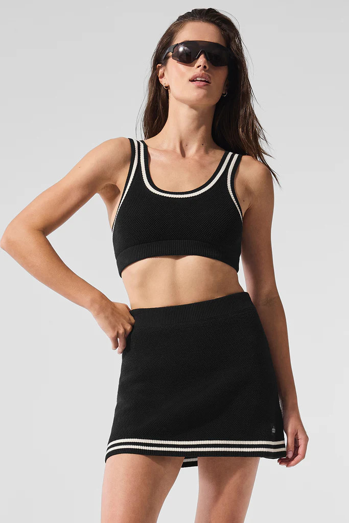 Tennis Club Sweater Knit Bra | Alo Yoga (US)