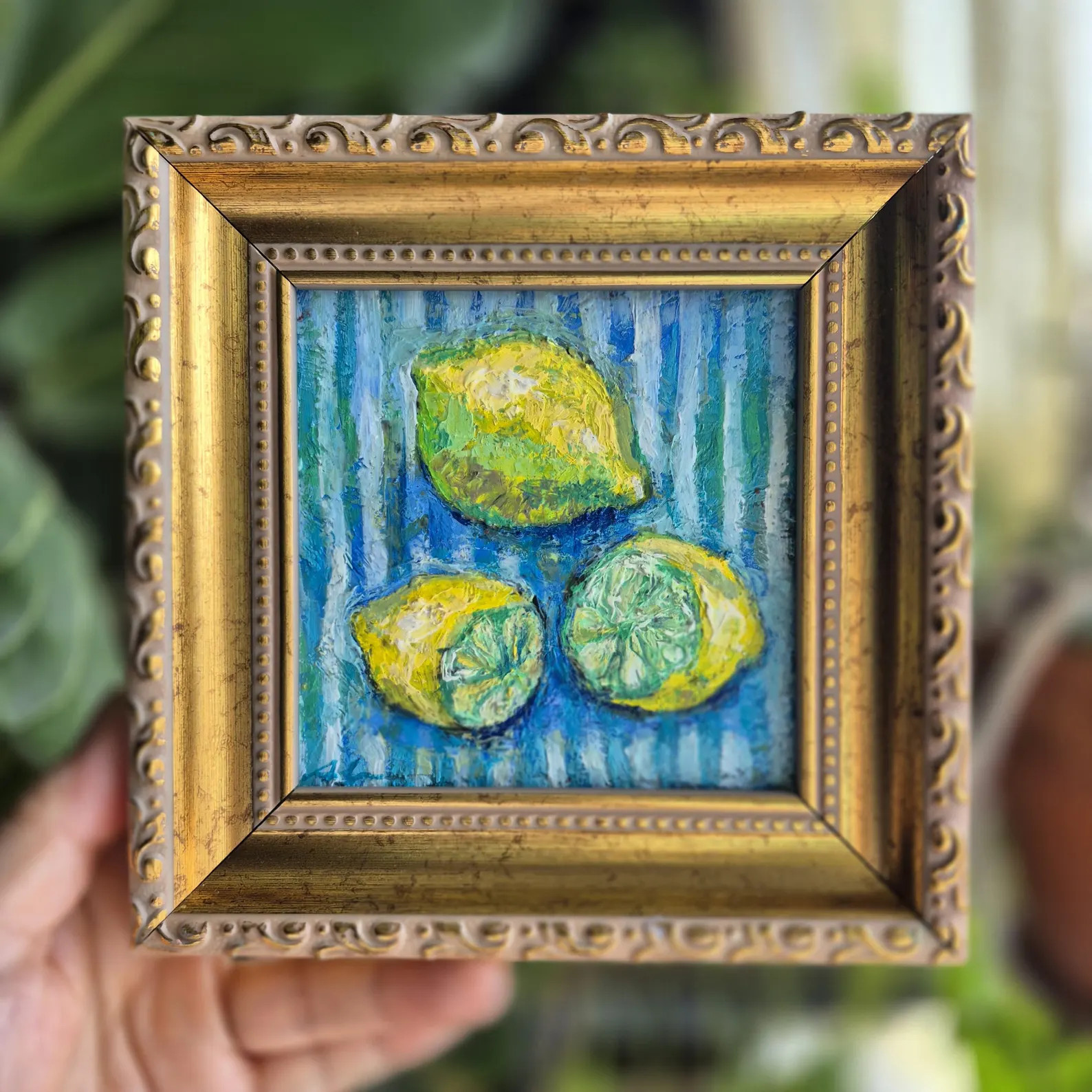 Lemon Oil Painting Original, Framed Small Kitchen Wall Art, Yellow Fruit Still Life, Hand-painted... | Etsy (Global)