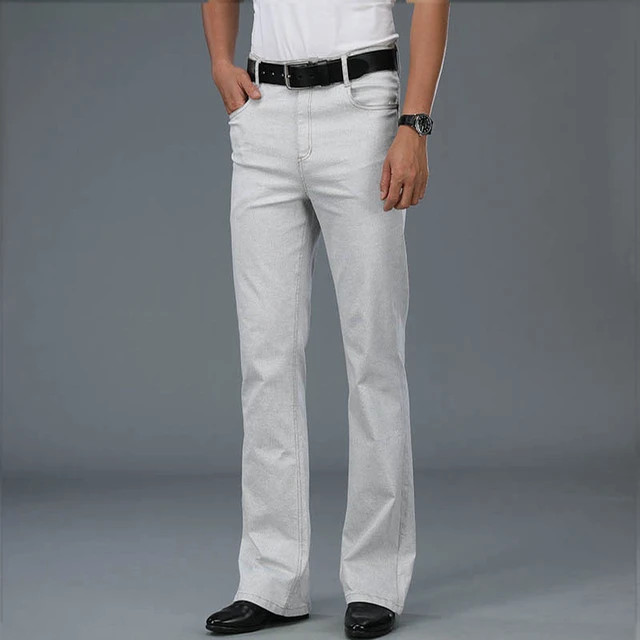 Denim Flared Jeans For Men Boot Cut Vintage Stretch Regular Fit Casual s BootCut Pants Trousers B... | AliExpress (US)