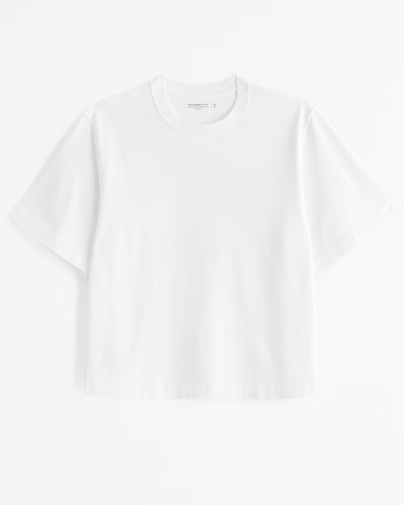 Abercrombie & Fitch Men's Premium Heavyweight Cropped Tee in White - Size XXL | Abercrombie & Fitch (US)