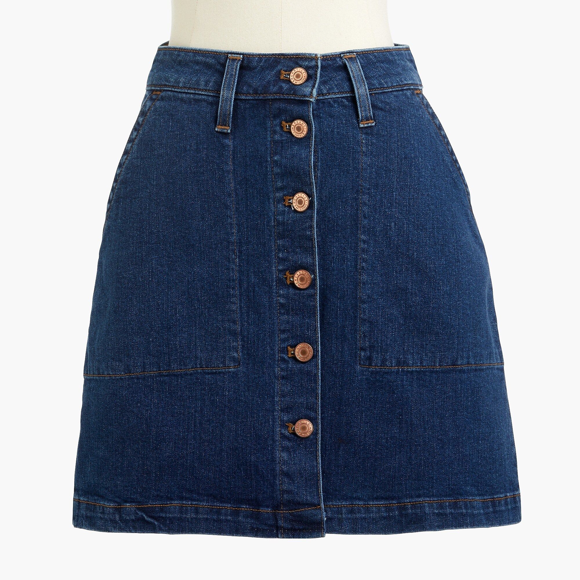 Denim button-front mini skirt | J.Crew Factory