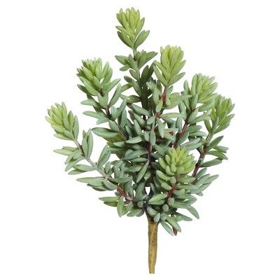 Artificial (Pk/3) Sedum Pick (8") Green/Red - Vickerman | Target