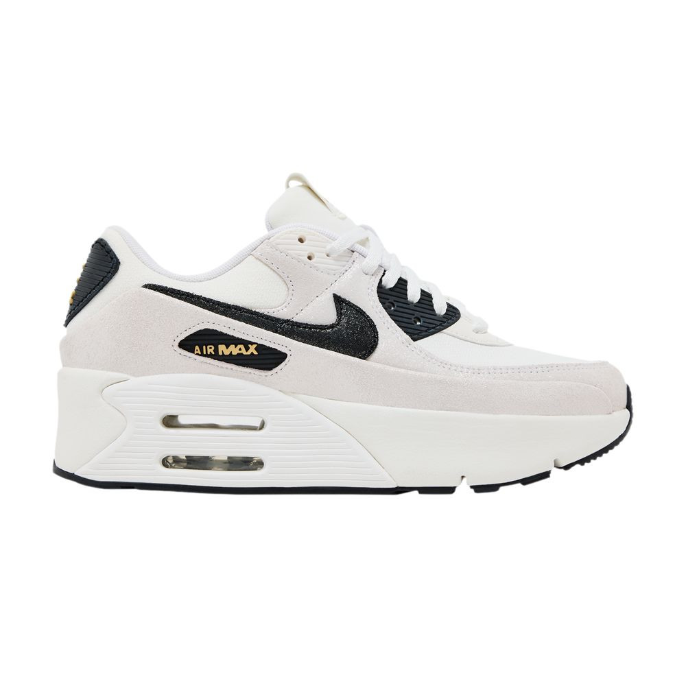 Nike Wmns Air Max 90 LV8 'White Metallic Gold Black' | Women's Size 8 | GOAT