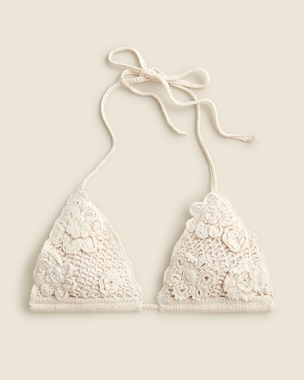 Crochet bralette with floral appliqué | J. Crew US