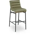 Meridian Furniture Burke Olive Green Vegan Leather Bar Stool | Walmart (US)