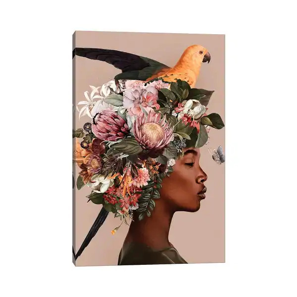 iCanvas "Woman And Flowers IV" by Danilo de Alexandria Canvas Print - Bed Bath & Beyond - 3426492... | Bed Bath & Beyond