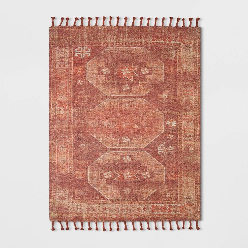5'x7' Groveton Saturated Persian Style Rug Red - Threshold | Target