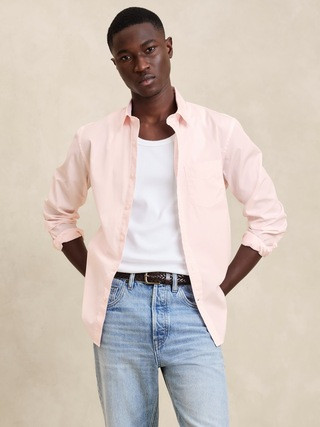 Washed Cotton Poplin Shirt | Banana Republic (US)