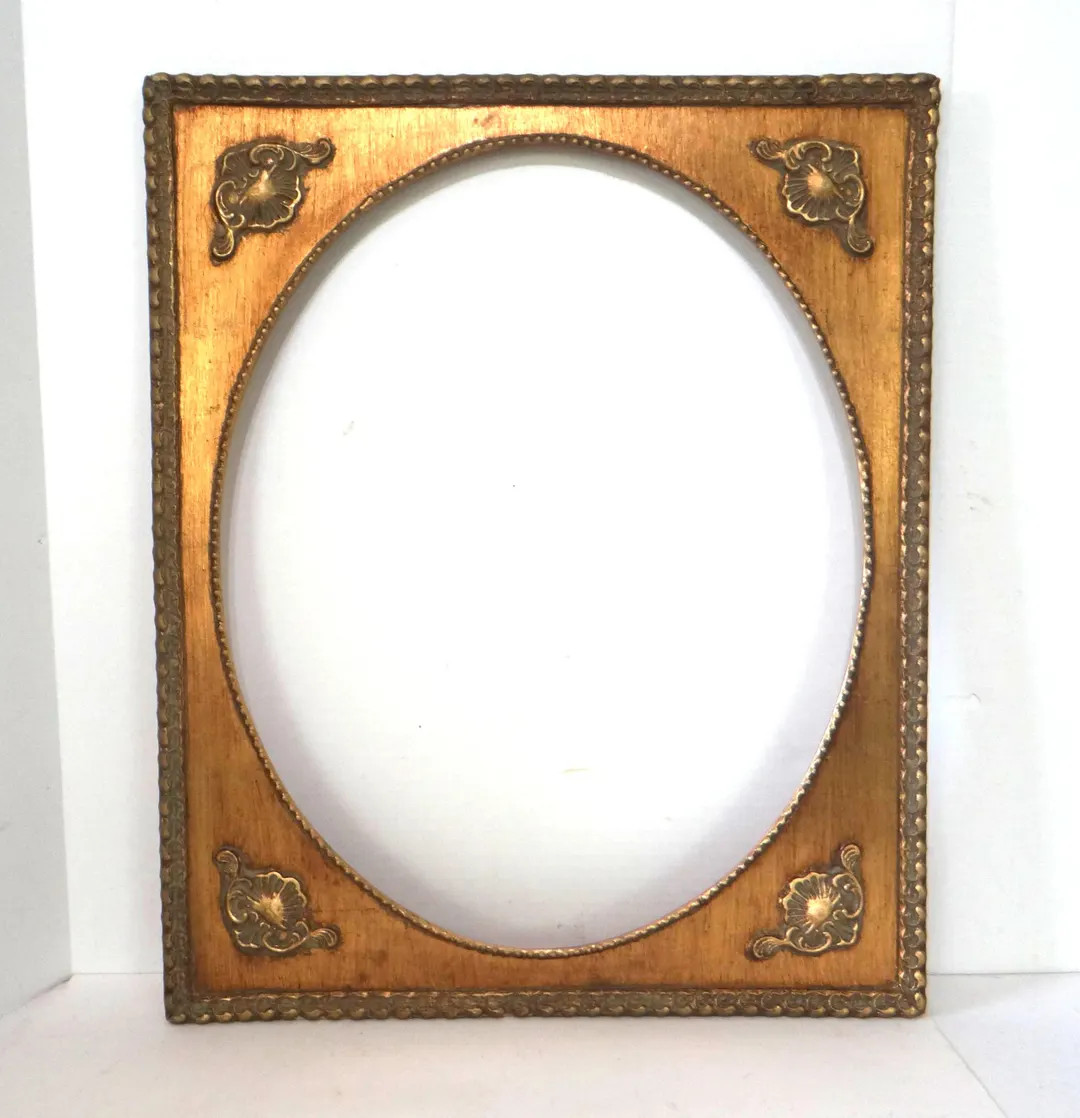 Vintage Gold 22-inch 16x20 Oval Rectangle Frame Victorian Wood Picture Frame Wedding Portrait Rai... | Etsy (US)