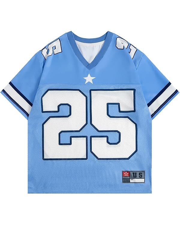 Men's Number Graphic Jersey Shirts Short Sleeve Striped Casual T Shirt Top Athletic Sports Jersey... | Amazon (US)