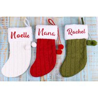 Personalized Christmas Stocking, Santa Sack, Sugar Plum Fairy, Eve Box, First Gift | Etsy (US)