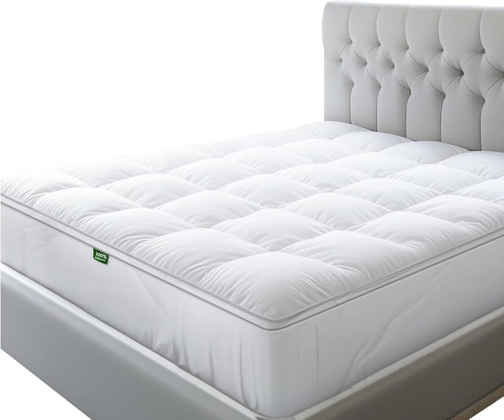 Sleep Mantra 100% Cotton Mattress Topper King Size - Premium Wrap-Around Cooling Topper Fits up t... | Amazon (US)